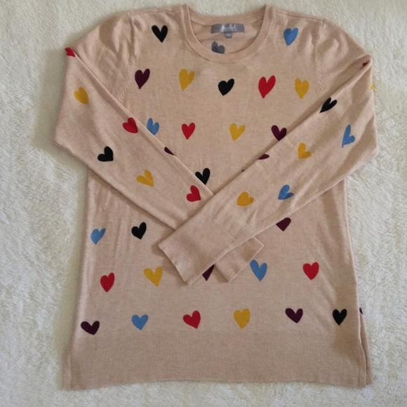 Marled Sweaters - Marled🔀 Multicolored Hearts❤️💙💜 Sweater
